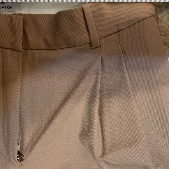 Babaton wool pleated neutral tapered pant. Sz 8 - Picture 5 of 16